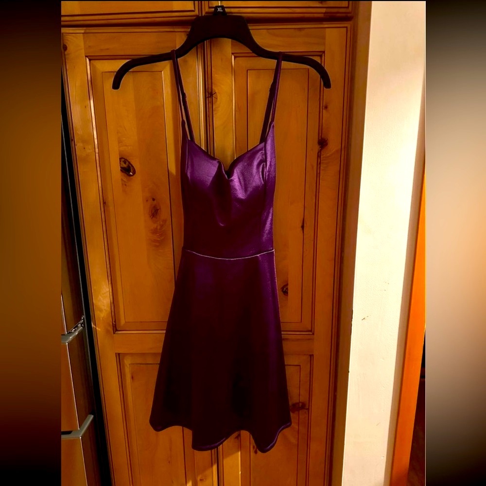 Reduced!!! Size 9/10 skater style purple Semi Dress